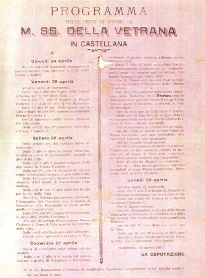 Programma dela Festa 1902